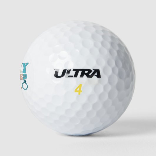 In meiner Verlobten Ära Groovy Retro Golfball (Logo)