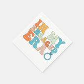 In meiner Verlobten Ära Groovy Retro Serviette (Ecke)