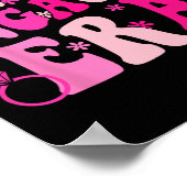 In meiner Verlobten Era Bride Bridesmaid Groovy Ba Poster (Ecke)