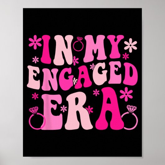 In meiner Verlobten Era Bride Bridesmaid Groovy Ba Poster (Vorne)