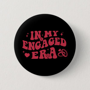 In Meiner Verlobungszeit Retro-Braut Junggesellinn Button