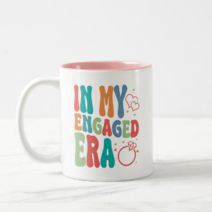 In Meiner Verlobungszeit Tasse, Verlobungsgeschenk Zweifarbige Tasse