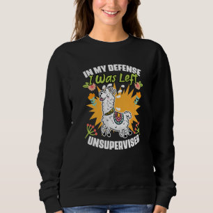 In meiner Verteidigung wurde ich unbeaufsichtigt B Sweatshirt
