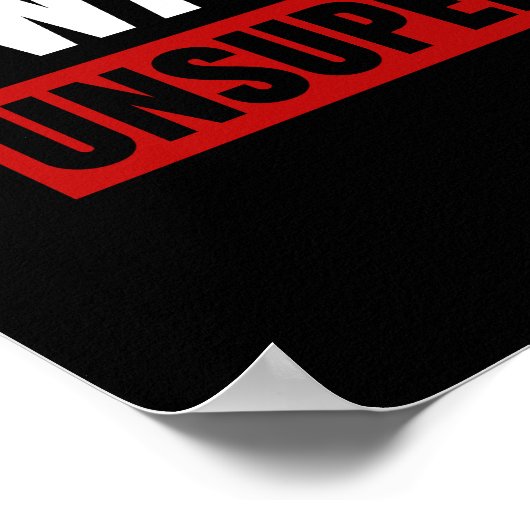 In meiner Verteidigung wurde ich unbeaufsichtigt L Poster (Ecke)