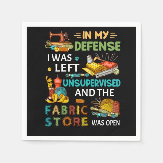 In meiner Verteidigung wurde mir ein unbeaufsichti Serviette (Vorderseite)