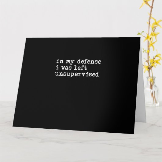 In meiner Verteidigung wurde mir unbeaufsichtigtes Karte (Gelbe Blume)