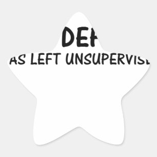 IN MEINER VERTEIDIGUNG WURDE MIR UNÜBERWACHT VERLA Stern-Aufkleber