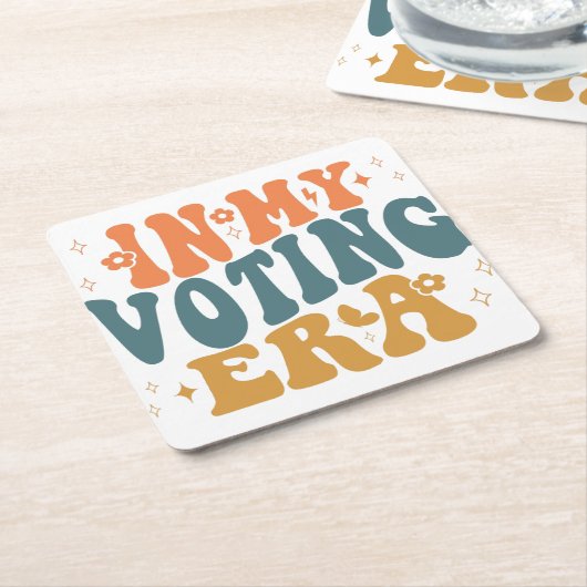 In meiner Wahlperiode kehrt die Wavy zurück Rechteckiger Pappuntersetzer (angewinkelt)