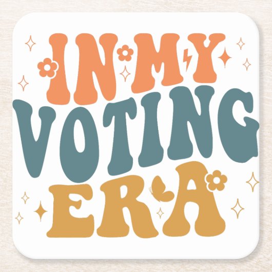 In meiner Wahlperiode kehrt die Wavy zurück Rechteckiger Pappuntersetzer (Vorderseite)