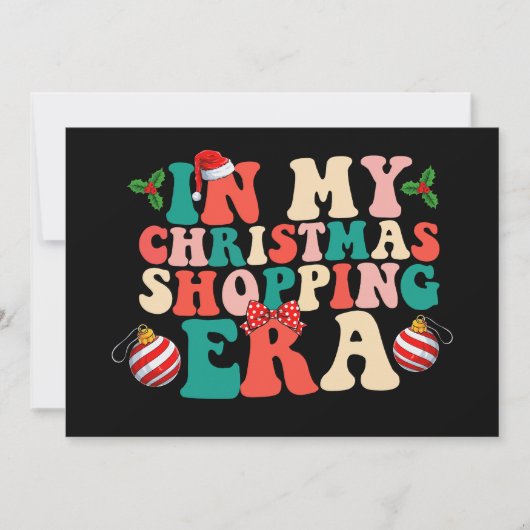 In meiner Weihnachtszeit ein Groovy Urlaub Einladung (Vorderseite)