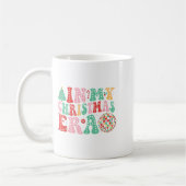 In meiner Weihnachtszeit Groovy Retro Weihnachten Kaffeetasse (Links)