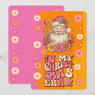 In meiner Weihnachtszeit ist Groovy Santa Feiertagskarte
