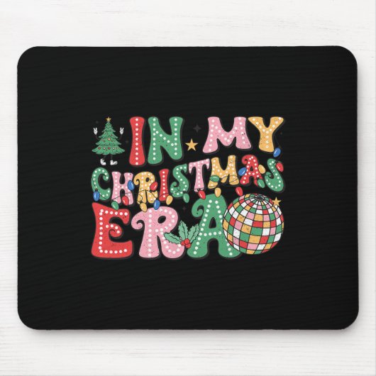 In meiner Weihnachtszeit Retro frohe Weihnachten M Mousepad (Vorne)