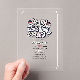 "In meiner Weihnachtszeit" Retro Vibes Holiday Par Acryleinladungen