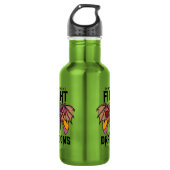 In meiner Welt kämpfe ich Drachen Edelstahlflasche (Vorderseite)