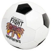 In meiner Welt kämpfe ich Drachen Fußball (Dreiviertel)