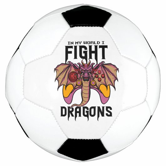 In meiner Welt kämpfe ich Drachen Fußball (Vorderseite)