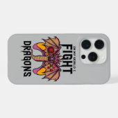 In meiner Welt kämpfe ich Drachen iPhone Hülle (Rückseite (Horizontal))