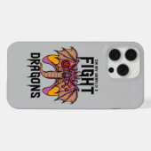 In meiner Welt kämpfe ich Drachen iPhone Hülle (Rückseite (Horizontal))