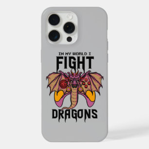 In meiner Welt kämpfe ich Drachen iPhone 15 Pro Max Hülle
