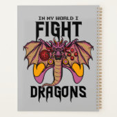In meiner Welt kämpfe ich Drachen Planer (Rückseite)