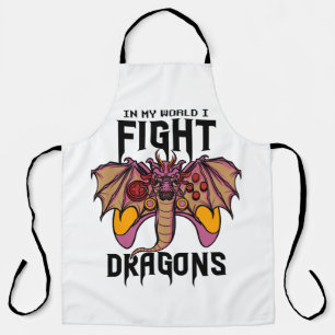 In meiner Welt kämpfe ich Drachen Schürze