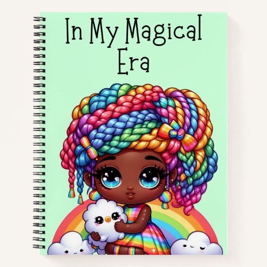 In meiner Zauberzeit - Niedlich grün Notizblock (Vorderseite)