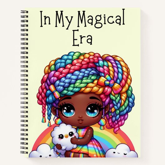 In meiner Zauberzeit - Niedlicher gelber Chibi Notizblock (Vorderseite)