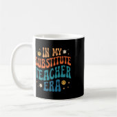In Meiner Zeit als Vertretungslehrer Retro Groovy Kaffeetasse (Links)