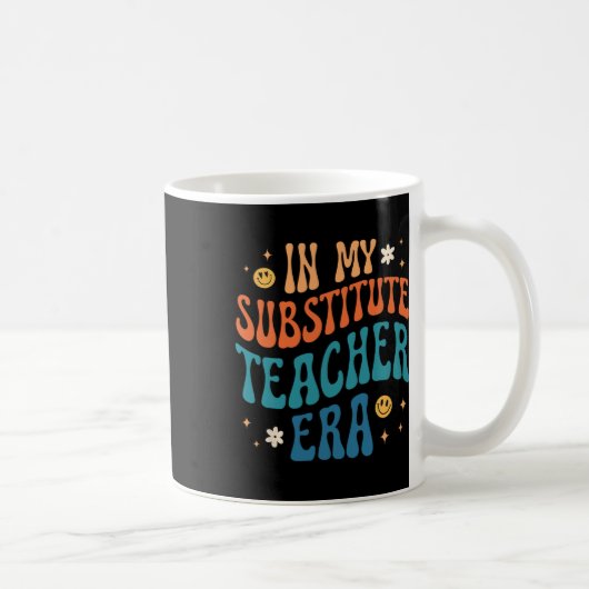 In Meiner Zeit als Vertretungslehrer Retro Groovy Kaffeetasse (Rechts)