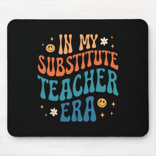 In Meiner Zeit als Vertretungslehrer Retro Groovy Mousepad (Vorne)