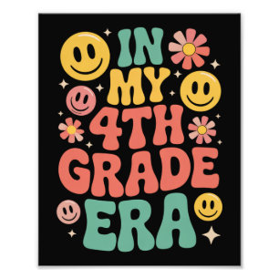 In meiner Zeit in der vierten Klasse Retro 4. Klas Fotodruck