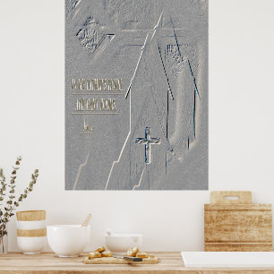 In meines Vaters Haus Joh14:2 Kreuz Kirche Bibel Poster