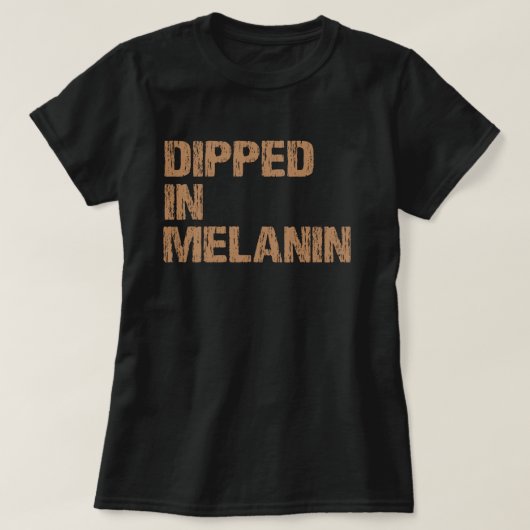 In Melanin stolzes afrikanisches Geschenk für schw T-Shirt (Design vorne)