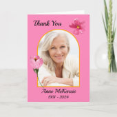 In Memorial danke Karte (Vorderseite)