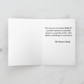 In Memorial danke Karte (Innenseite)