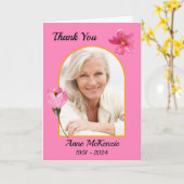 In Memorial danke Karte (Gelbe Blume)