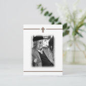 In Memoriam Crucifix Cross Death Notice Foto Einladung (Stehend Vorderseite)