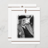 In Memoriam Crucifix Cross Death Notice Foto Einladung (Vorne/Hinten)
