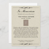 In Memoriam Death Ankündigung mit Obituary (Vorne/Hinten)