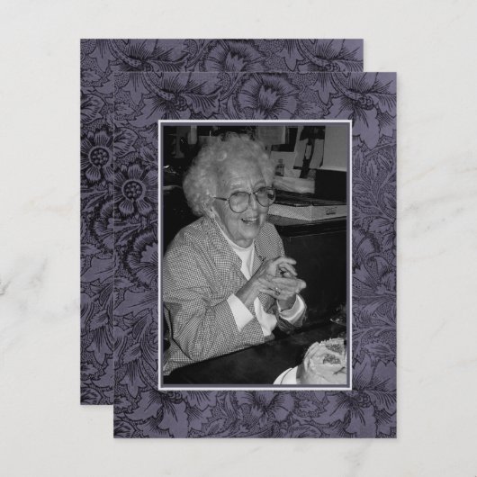 In Memoriam Erinnerung Foto über den Tod Ankündigung (Vorne/Hinten)