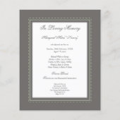 In Memoriam Erinnerung Foto über den Tod Flyer (Hinten)