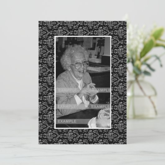 In Memoriam Erinnerung Foto über den Tod Programm (Stehend Vorderseite)