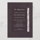 In Memoriam Erinnerung Foto über den Tod Programm (Rückseite)