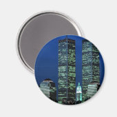 In Memoriam in Erinnerung an Twin Towers WTC NYC Magnet (Vorderseite/Rückseite)