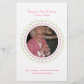 In Memoriam Liebe Erinnerung Beerdigung Foto Ausge Flyer (Vorne)