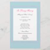 In Memoriam Liebe Erinnerung Beerdigung Foto Ausge Flyer (Hinten)