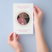 In Memoriam Liebe Erinnerung Beerdigung Foto Ausge Flyer (Handgriff)