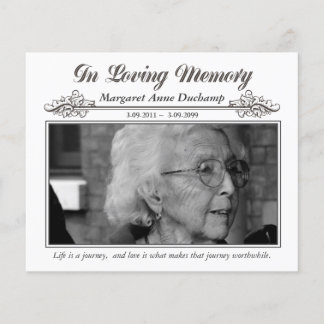 In Memoriam Liebe Erinnerung Beerdigung Foto Ausge Flyer