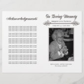 In Memoriam Love Memory Funeral Booklet Template Flyer (Vorne)